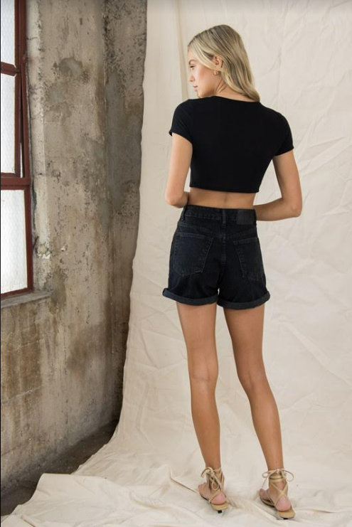 Cropped Center Top
